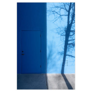 Blue Door With Tree Shadow Natalie Christensen Galerie Minimal